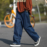 Blue/Black Baggy Jeans Men Fashion Casual Oversized Wide Leg Jeans Men Streetwear Hip Hop Straight Denim Pants Mens Trousers aidase-shop