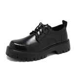 Men Italian Style Streetwear Casual Platform Thick Sole Leather Shoes Male Business Fashion Vintage Dress Wedding Leather Shoe aidase-shop