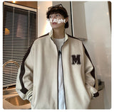Embroidered Zip Coats Men Autumn Streetwear Baseball Jackets Mens Sportswear Varsity Clothing Patchwork Bomber Jacket aidase-shop