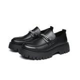 Aidase Men Japan Korean Streetwear Business Casual Vintage High Sole Platform Chain Leather Loafers Shoe Man Wedding Shoes Male aidase-shop