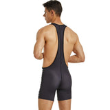 Men's Bodybuilding Tank Tops Jumpsuit Fitness Bodysuit Wrestling Singlet Men One-piece Vest Shapers aidase-shop