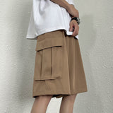 Aidase Large Pockets Mens Shorts Wide Leg Cargo Capri Pants Summer Casual Fashion Brand Harajuku Solid Male Short Trousers aidase-shop
