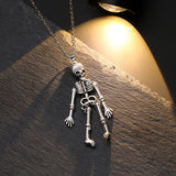 Personality Metal Pumpkin Skeleton Skull Necklace for Men Women Halloween Ghost Skull Bat Pumpkin Head Necklace Party Jewelry aidase-shop