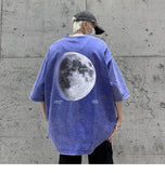 Planet Graphic Men's Short Sleeve T-shirt Vintage Oversized Fashion Casual Male T Shirt Korean Streetwear Men's Clothing 5XL aidase-shop
