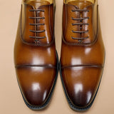 New High Quality Handmade Oxford Dress Shoes Men Genuine Cow Leather Suit Shoes Footwear Wedding Formal Italian Shoes Hot aidase-shop