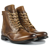 Men Knight Boots Autumn Exquisite Zip Ankle Handmade Round Toe Low Heel Males Shoes Fashion Leather Concise Leisure Design Boots aidase-shop