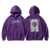 Autumn Vintage Rose Printed Men Hoodies Streetwear Casual Hooded Male Sweatshirts Korean Style Fashion Unisex Pullovers aidase-shop