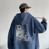 Japanese Style Printed Men Zipper Hoodies Harajuku Casual Cardigan Hooded Coats Autumn Streetwear Male Sweatshirts Unisex