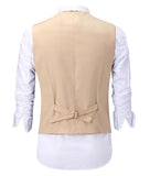 Aidase Casual Men's Beige Vest Jacket Slim Fit Prom Burgundy Tuxedos Blazer Champagne Suits Waistcoat For Wedding Best Man Grooms aidase-shop