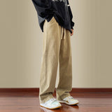 Vintage Drawstring Men Jeans High Street Fashion Design Straight Denim Pants Hip Hop Male Casual Trousers aidase-shop
