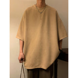 Quality Y2K Solid Color T Shirts Men Korean Oversized Tee Shirts Harajuku Summer T-Shirts Luxury Brand Tops Unisex Clothing aidase-shop