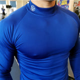 Sport Shirt Men Compression Quick Dry T-shirt Long Sleeve Bodybuilding Skinny Tee Tops Man Muscle Workout Clothing aidase-shop
