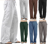 Aidase  Linen Wide Men Pants New Korean Trousers Oversize Linens Streetwear Male Spring Summer Yoga Pants Casual Men Clothing Sweatpants aidase-shop