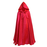 Aidase  Halloween Party Cosplay Woman Men Adult Long Hero Witchcraft Witchcraft Robe Hood Cloak Cosplay Satin Red Medieval Cloak aidase-shop