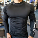 Sport Shirt Men Compression Quick Dry T-shirt Long Sleeve Bodybuilding Skinny Tee Tops Man Muscle Workout Clothing aidase-shop