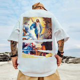 Aidase spring outfits 2022  Fashion Oversized T-shirts Bear Print Men T-Shirt Summer Hip Hop Loose Tee High Street Tops Short Sleeve Cotton Clothing aidase-shop