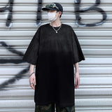 Streetwear Summer Cotton Gradient Men's Short Sleeve Tshirts Hip Hop Batik Acid Washed T-shirt Unisex Tees Clothes aidase-shop