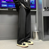 New Men Wide Leg Pants Spring Korean Style Suit Trousers For Male Straight Solid Color Fashion Basic Unisex 5XL Pant aidase-shop