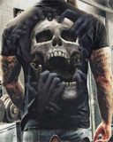 Aidase  Summer  Skull Printed TShirt For Men Casual Short Sleeve Clothes Streetwear Oversized T-Shirt Hip Hop 3D Printing O-NeckTop Tees aidase-shop