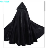 Aidase  Halloween Party Cosplay Woman Men Adult Long Hero Witchcraft Witchcraft Robe Hood Cloak Cosplay Satin Red Medieval Cloak aidase-shop