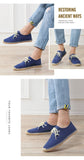 Aidase New Fashion Loafers Men Flats Brand Canvas Shoes Flat Male Lazy Shoes Mens Casual Shoes Black Beige Blue Big Size 45 A4829 aidase-shop