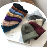 Aidase New Candy Colors Winter Hat Women Knitted Hat Warm Soft Trendy Hat Kpop Style Wool Beanie Elegant All-match Hat aidase-shop