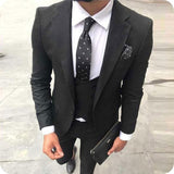 Aidase One Button Light Blue Plaid Wedding Groom Tuxedos Peak Lapel Groomsmen Mens Dinner Prom Suits (Jacket+Pants+Vest+Tie) NO:1476 aidase-shop