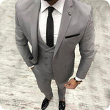 Aidase One Button Light Blue Plaid Wedding Groom Tuxedos Peak Lapel Groomsmen Mens Dinner Prom Suits (Jacket+Pants+Vest+Tie) NO:1476 aidase-shop
