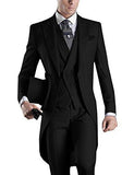 Aidase One Button Light Blue Plaid Wedding Groom Tuxedos Peak Lapel Groomsmen Mens Dinner Prom Suits (Jacket+Pants+Vest+Tie) NO:1476 aidase-shop