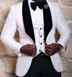Aidase One Button Light Blue Plaid Wedding Groom Tuxedos Peak Lapel Groomsmen Mens Dinner Prom Suits (Jacket+Pants+Vest+Tie) NO:1476 aidase-shop