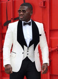 Aidase One Button Light Blue Plaid Wedding Groom Tuxedos Peak Lapel Groomsmen Mens Dinner Prom Suits (Jacket+Pants+Vest+Tie) NO:1476 aidase-shop
