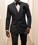 Aidase Custom Made Groomsmen White Pattern Groom Tuxedos Shawl Lapel Men Suits 2 Pieces Wedding Best Man ( Jacket+Pants+Tie ) C922 aidase-shop