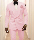 Aidase Custom Made Groomsmen White Pattern Groom Tuxedos Shawl Lapel Men Suits 2 Pieces Wedding Best Man ( Jacket+Pants+Tie ) C922 aidase-shop