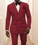Aidase Custom Made Groomsmen White Pattern Groom Tuxedos Shawl Lapel Men Suits 2 Pieces Wedding Best Man ( Jacket+Pants+Tie ) C922 aidase-shop