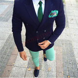 Aidase Fashion Lattice Men's Suit Slim Fit Prom Wedding Suits for Men Groom Tuxedo Jacket Pants Set Custom White Casual Men Blazer aidase-shop