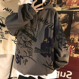 Men Hoodies Streetwear Winter Coat Fashion Loose Causal Hoodie Sweatshirt Hip Hop Casual Sweatshirts aidase-shop