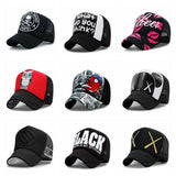 Wholesale Adult Summer Sun Hats Men Cool Hiphop Punk Rock Truck Cap Women Fashion Mesh Baseball Caps aidase-shop