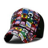 Wholesale Adult Summer Sun Hats Men Cool Hiphop Punk Rock Truck Cap Women Fashion Mesh Baseball Caps aidase-shop