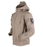Aidase Army Shark Skin Soft Shell Clothes Tactical Windproof Waterproof jacket men Flight Pilot Hood Coat Military Field bomber Jacket aidase-shop