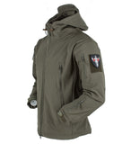 Aidase Army Shark Skin Soft Shell Clothes Tactical Windproof Waterproof jacket men Flight Pilot Hood Coat Military Field bomber Jacket aidase-shop