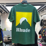 RHUDE T-shirt Men Women T-shirts 2020 New Casual Rh Hairstyle image Logo Print Rhude Tee High Quality Summer Spring Tops aidase-shop