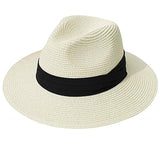 Panama Hat Summer Sun Hats for Women Man Beach Straw Hat for Men UV Protection Cap chapeau femme 2020 aidase-shop