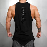 Muscleguys Gym Stringer Clothing Bodybuilding Tank Top Men Fitness Singlet Sleeveless Shirt Solid Cotton Undershirt Muscle Vest aidase-shop