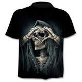 Brand Motorcycle T Shirt Punk T-shirt Knight Shirts 3d T Shirt Men Casual Vintage Hip Hop Summer Tee Top Homme Clothes aidase-shop