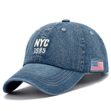 New Brand NYC Denim Baseball Cap Men Women Embroidery Letter Jeans Snapback Hat Casquette Summer Sports USA Hip Hop Cap Gorras aidase-shop