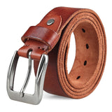 Aidase Men Top Layer Leather  Casual High Quality Belt Vintage Design Pin Buckle Genuine Leather Belts For Men Original Cowhide aidase-shop