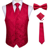 Aidase Vests For Men Slim Fit Mens Wedding Suit Vest Casual Sleeveless Formal Business Male Waistcoat Hanky Necktie Bow Tie Set DiBanGu aidase-shop
