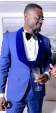 Aidase Men Suits Light Navy Blue and Black Groom Tuxedos Shawl Lapel Groomsmen Wedding Best Man ( Jacket+Pants+Bow Tie+Vest ) C684 aidase-shop
