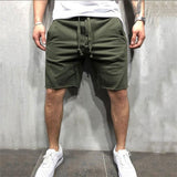 Men Shorts Wild Style Solid Color Ripped Short Pants Jogger Workout Shorts Men aidase-shop