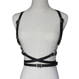 Women Sexy Harajuku O-Ring Garters faux Leather Women Body Bondage Cage Sculpting Harness Waist Belt Straps Suspenders Punk Belt aidase-shop